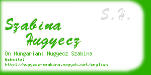 szabina hugyecz business card